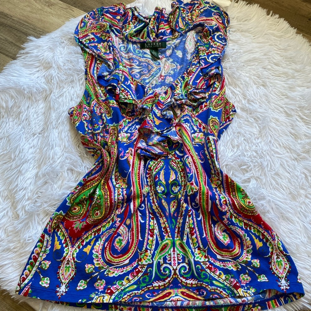 Ralph Lauren size small sleeveless blouse.